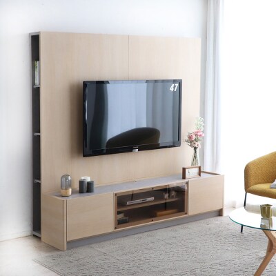 【東馬家具】シルト 180TV 175シェルフセット NA(H060701)