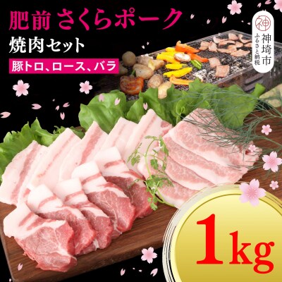 【数量限定】肥前さくらポーク 焼肉セット 1kg(H107125)