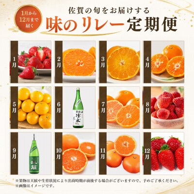 佐賀の旬を月替わりでお届け 味のリレー12ヶ月定期便(H116265)