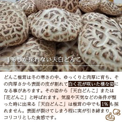 宮崎県産乾椎茸ギフト　天白どんこ　K-100
