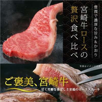 宮崎牛　ロース食べ比べステーキセット