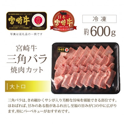 宮崎牛三角バラ焼肉約600g