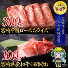 宮崎牛 肩ローススライス&宮崎県産和牛小間切れ 合計400g(美郷町)