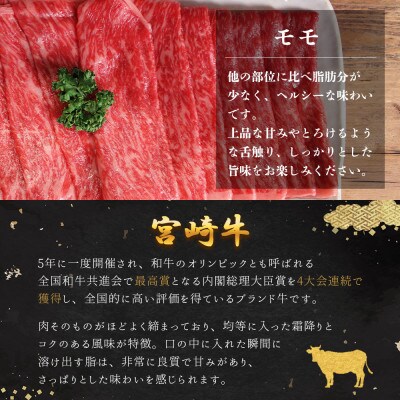 【9月より順次発送】宮崎牛 モモスライス 1kg(500g×2パック)(美郷町)