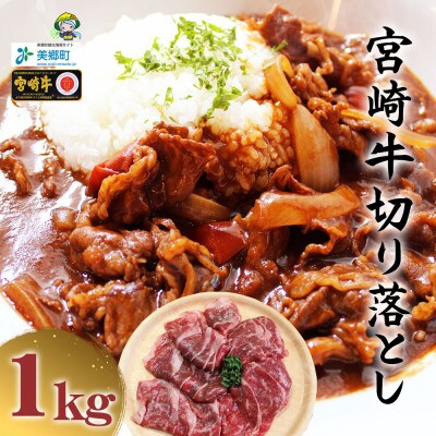 【5月より順次発送】宮崎牛 切り落とし 1kg(500g×2パック)(美郷町)