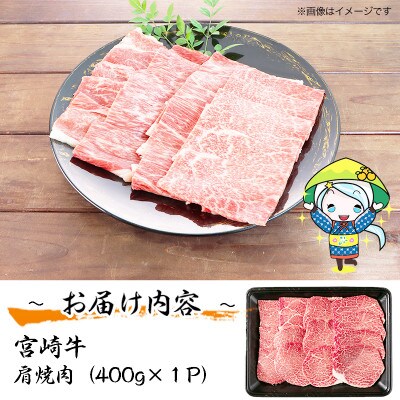 【2024年5月中旬発送】宮崎牛肩焼肉400g(美郷町)