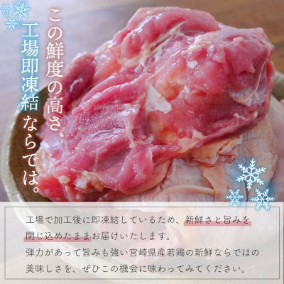 宮崎県産若鶏もも肉　計4kg(2kg×2パック)(美郷町)