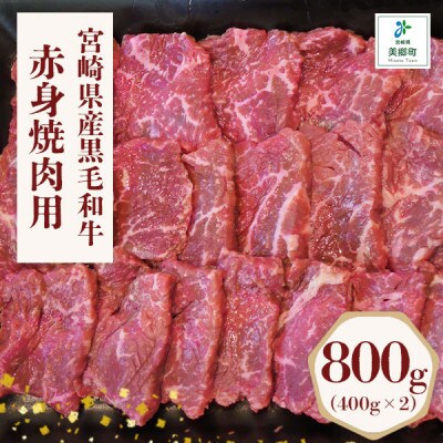宮崎県産黒毛和牛赤身焼肉用 800g(400g×2)