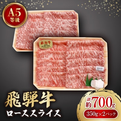 飛騨牛A5等級　ロース　スライス　約700g(350g×2)