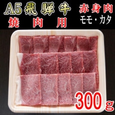 『A5等級』飛騨牛赤身肉焼肉用300g モモ又はカタ肉