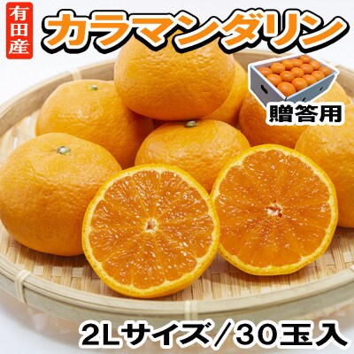 【2027年4月出荷】【春みかん】有田産カラマンダリン贈答用(2Lサイズ30玉　秀品)【紀美野町】