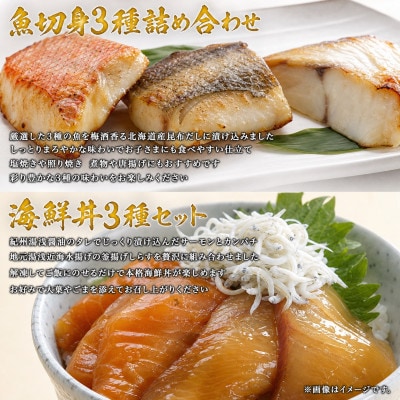 【毎月定期便】海鮮セットJ(銀鮭切身・サバフィレ・3種切身・海鮮漬)全4回