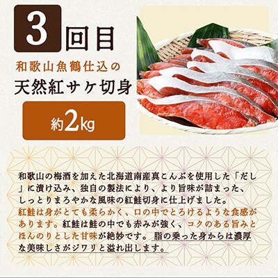 【毎月定期便】海鮮セットK(銀鮭切身・サバフィレ・紅鮭切身)全3回