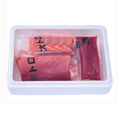 プレミア和歌山認証品 和歌山県串本産　本マグロ(養殖)トロ&赤身セット　500g(冷凍)