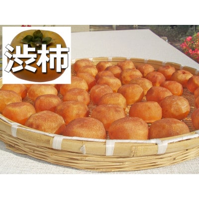【和歌山県産】アンポ干し柿用平核無柿(ヒラタネナシカキ)生渋柿AP-約4.5-5kg　約22~35果