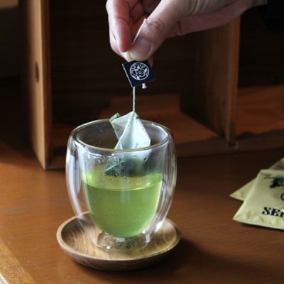 ミニ茶箱「空飛ぶお茶」高品質煎茶ティーバッグ15p