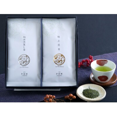 宮崎日本茶専門店 極上煎茶100g 特撰深蒸し茶100g【GF29】