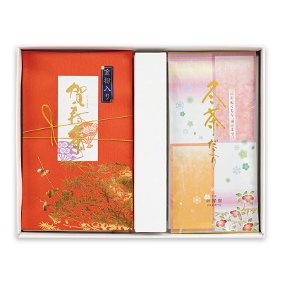 【のし付き】【お歳暮】2本入り冬限定ギフト(賀春茶60g冬茶だより100g)