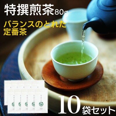宮崎日本茶専門店　特撰煎茶80g　10本セット