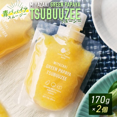 青パパイアスムージー 2個入 MIYAZAKI GREEN PAPAYA TSUBUUZEE