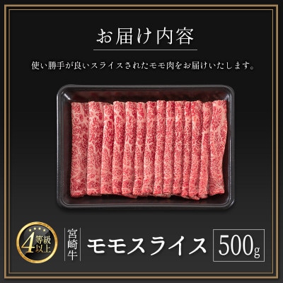 宮崎牛赤身モモスライス500g(新富町)