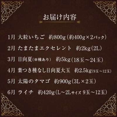 【発送月固定定期便】南国宮崎 旬の【至高】フルーツ定期便　12か月コース【G25】全12回