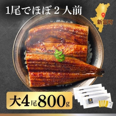 【数量限定】人気の国産うなぎ蒲焼 4尾 計約800g