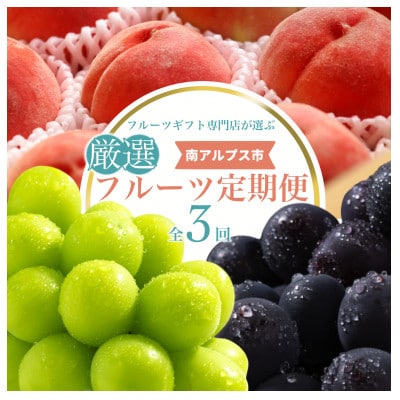【発送月固定定期便】フルーツギフト専門店が選ぶ南アルプスの厳選フルーツ定期便全3回