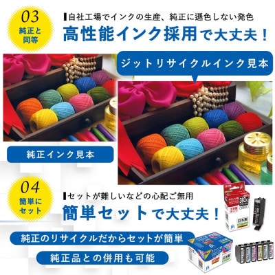 ジット　日本製リサイクルインクカートリッジ　YTH-6CL 用　JIT-EYTH6P