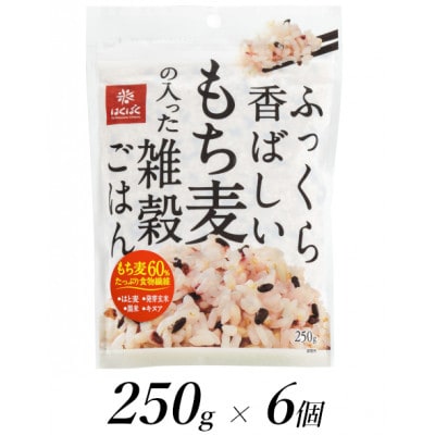 はくばくのふっくら香ばしいもち麦の入った雑穀ごはん　250g×6個