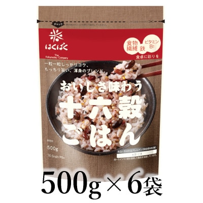 はくばく　十六穀ごはん　500g×6袋