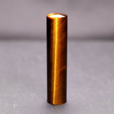 そらのハンコ工房 宝石印鑑 タイガーアイ縦目(13.5×60mm)
