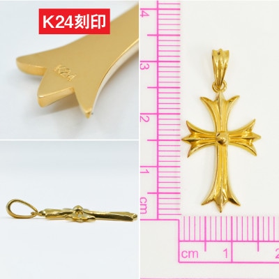 純金製(K24) ミニクロスペンダント
