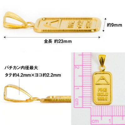 純金製(K24) スクエアペンダント