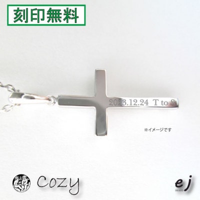 ejブランド『cozy』K10YGクロスペアネックレス メンズ&レディース　2本セット