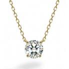 ejブランド『coco-pure』K18YG　モアサナイト0.30ct　一粒ペンダント