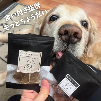 デンタルケアに天然鹿の皮ガムセット大型犬用【皮ガム19cm35g×2袋セット】
