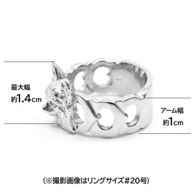 純プラチナ製(Pt999) 『パピヨン』ブラックダイヤ入りリング 19号