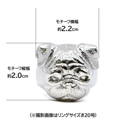 純プラチナ製(Pt999) 『パグ』リング 20号
