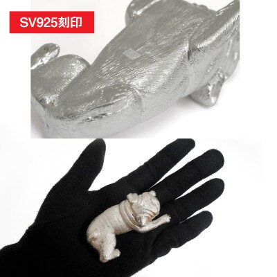 銀製(シルバー925) 『パグ』ビッグサイズのミニチュアオブジェ