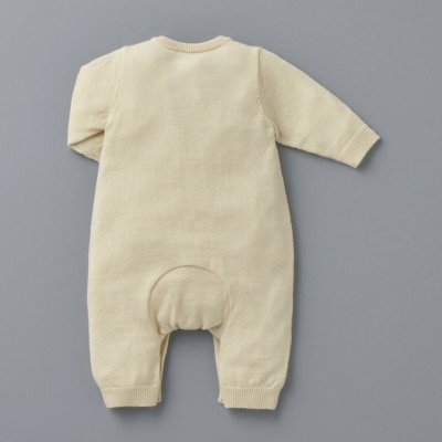 ミキハウス【ゴールドレーベル】アラシャンカシミヤ カバーオール　アイボリー　80cm