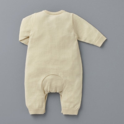 ミキハウス【ゴールドレーベル】アラシャンカシミヤ カバーオール　アイボリー　90cm