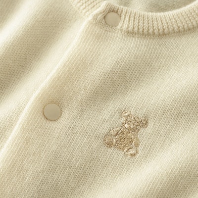 ミキハウス【ゴールドレーベル】アラシャンカシミヤ カバーオール　アイボリー　90cm