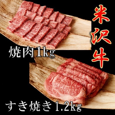 【先行予約】【期間限定】米沢牛 ごちそうパックA　すき焼き用1.2kg&焼肉用1kg
