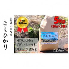 【令和5年新米 先行受付】　山形県小国町産　こしひかり・5kg精米