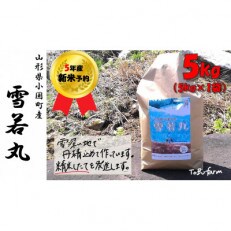 【令和5年新米 先行受付】　山形県小国町産　雪若丸・5kg精米