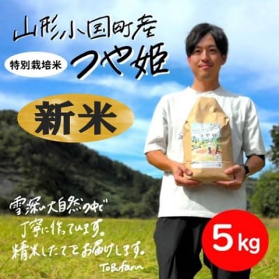 令和8年産新米　山形県小国町産　特別栽培米つや姫　精米5kg　東部開発