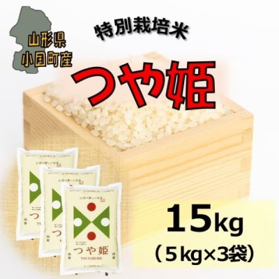 【令和8年産新米】山形県小国町産　つや姫15kg(5kg×3袋)　小国米穀商業協同組合