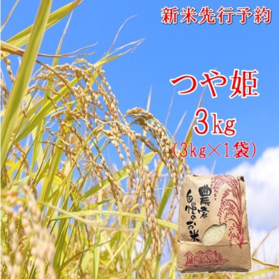 【令和8年産米 先行予約】つや姫 精米 3kg　佐藤