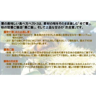 【先行予約】【数量限定】山形県小国町産　舟山栗園の生栗 2kg